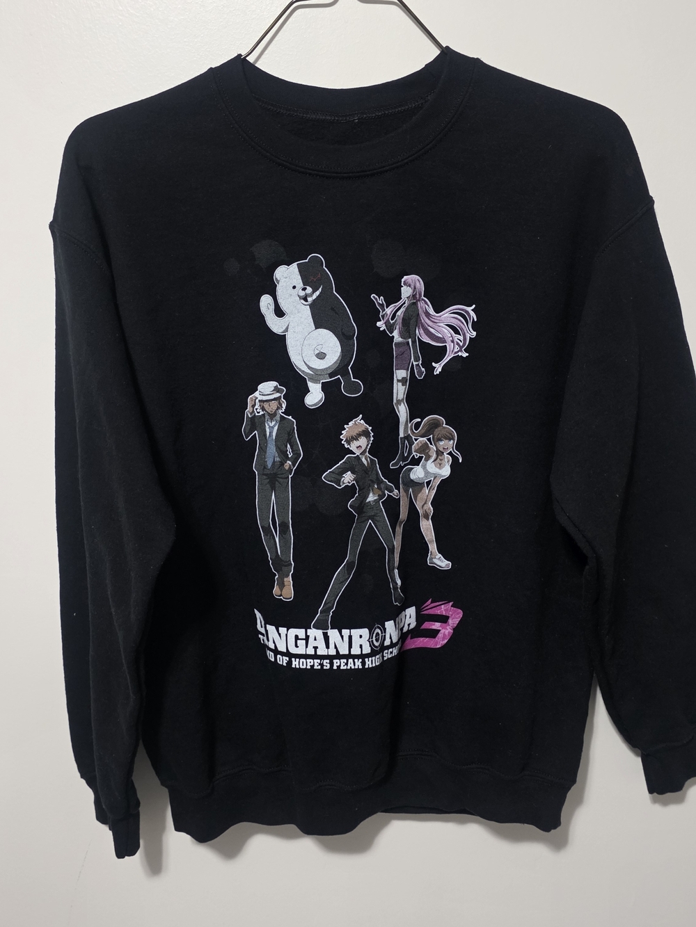 Danganronpa 3 Black Graphic Crewneck Sweatshirt